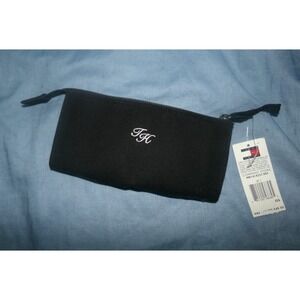 NWT WOMENS VINTAGE TOMMY HILFIGER BLACK CANVAS WALLET